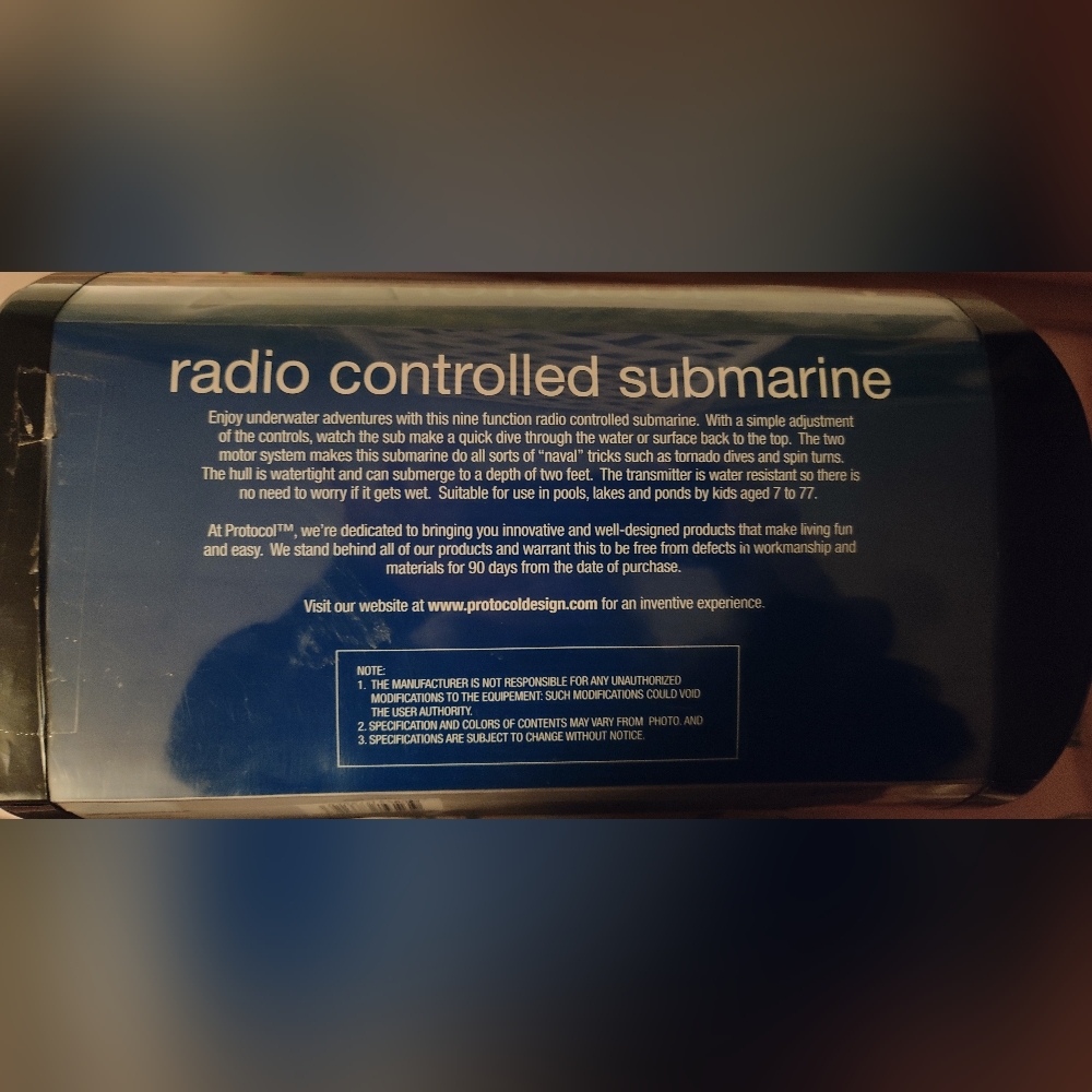 Radio controlled submarine